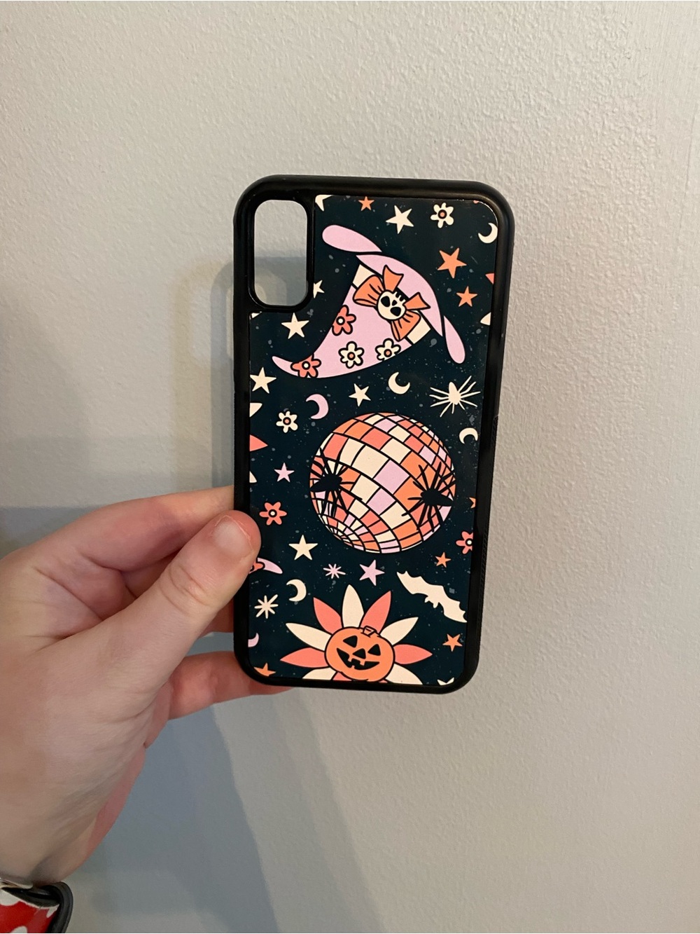 Halloween Pink & Black Witch Disco Phone Case